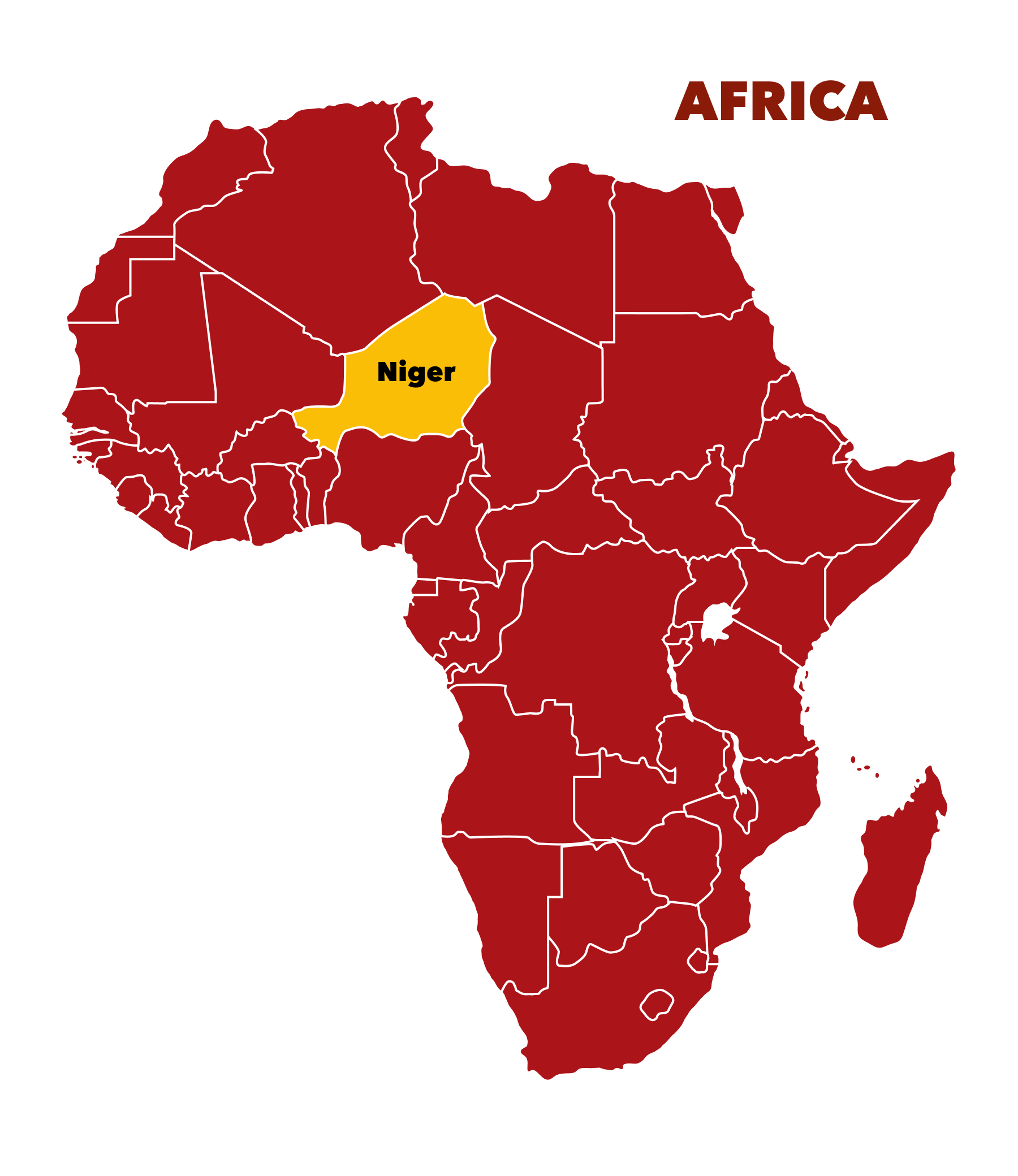 Map of Africa - Niger