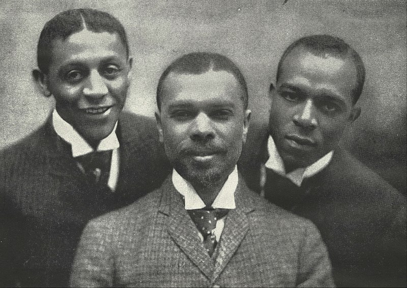 Portrait of composers and producers Bob Cole, James Weldon Johnson, and J. Rosamond Johnson