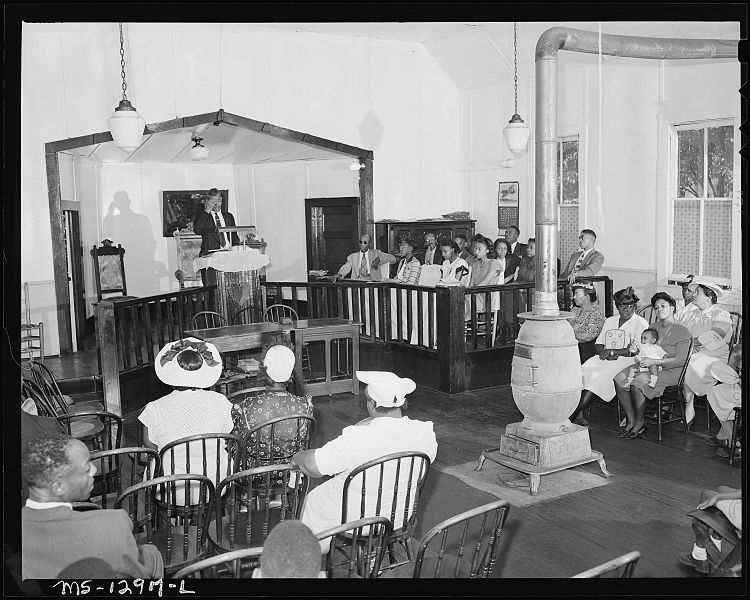 Service in an African American Church, 1946