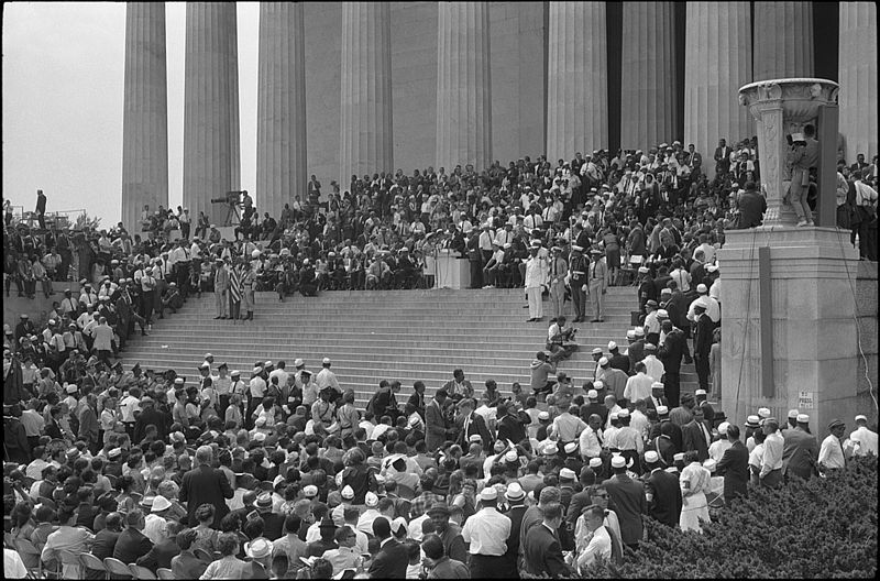 Civil rights march on Washington, D.C. Steps