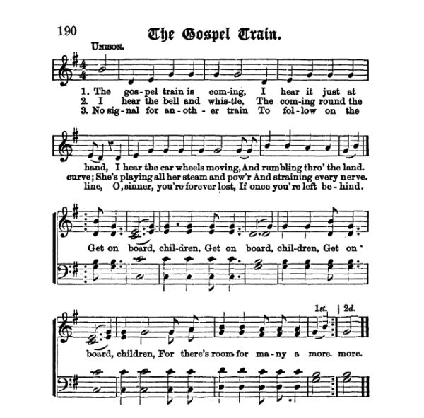 The Gospel Train (Get on Board) Song by Fisk Jubilee Singers, 1872