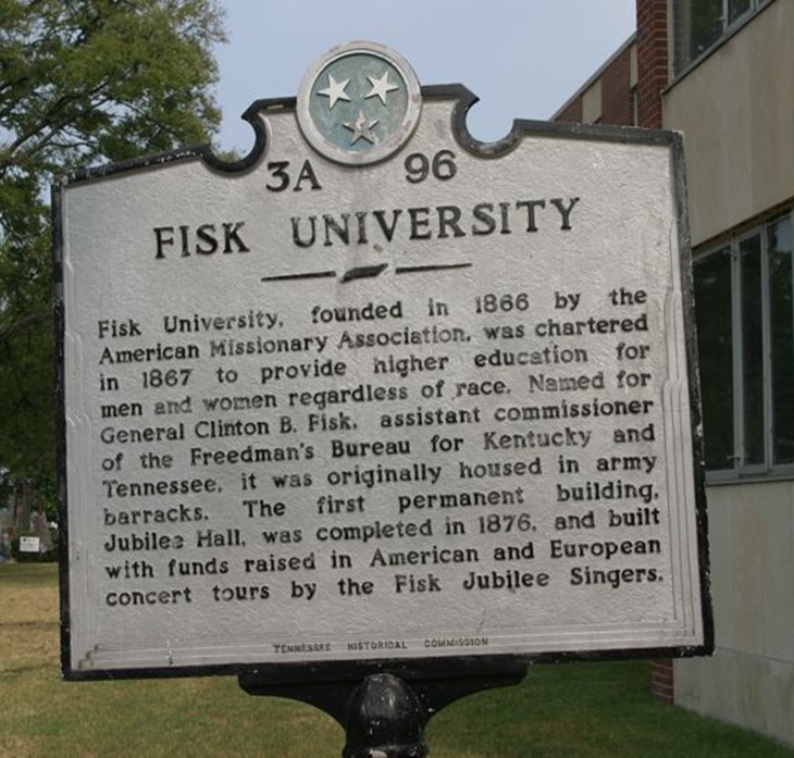 Fisk University Historical Marker (Image Source: Historical Marker Database)