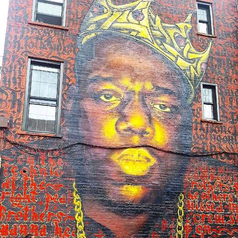 Mural of Notorious B.I.G. (Biggie Smalls) in Brooklyn, N.Y.