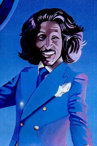 Frankie Crocker portrait in a 1975 ad