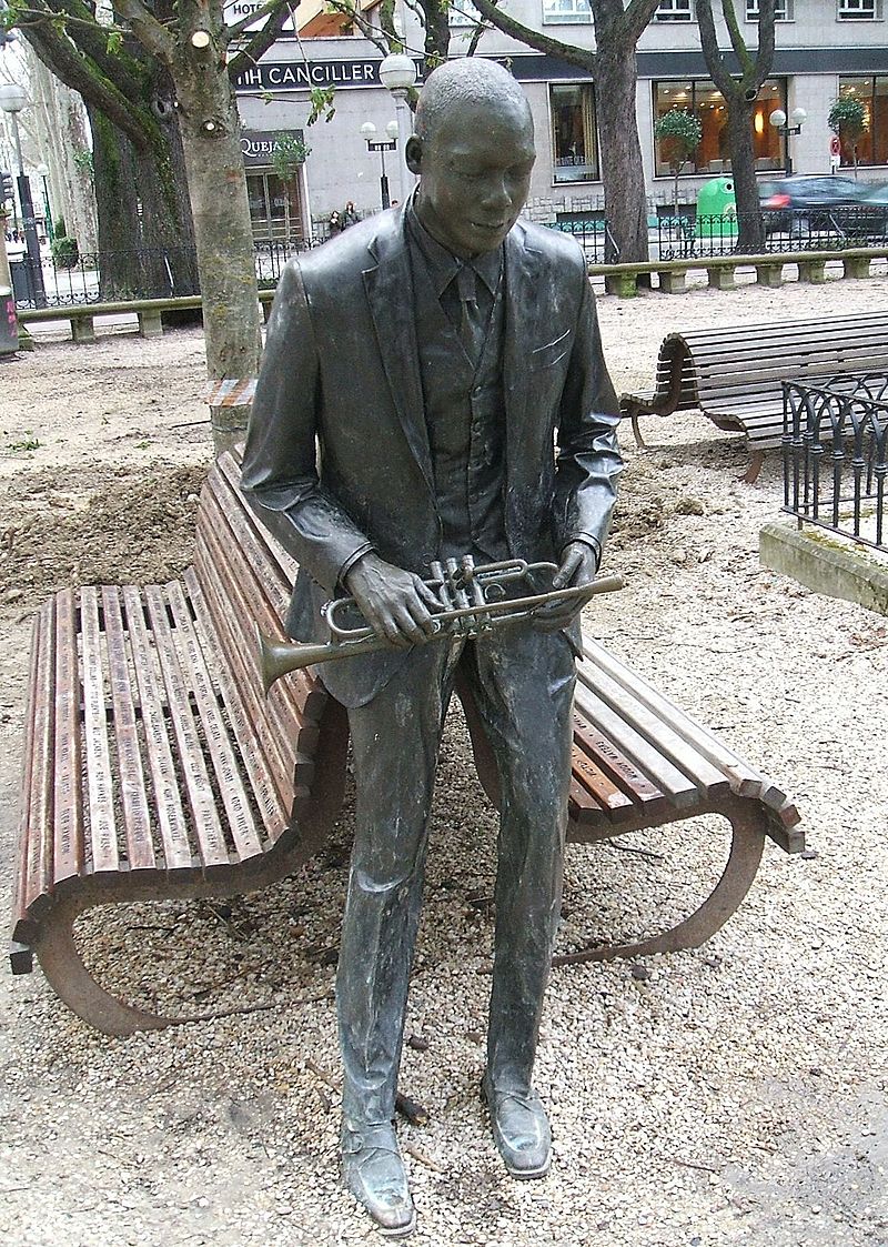 Statue dedicated to Wynton Marsalis in Vitoria-Gasteiz, Spain